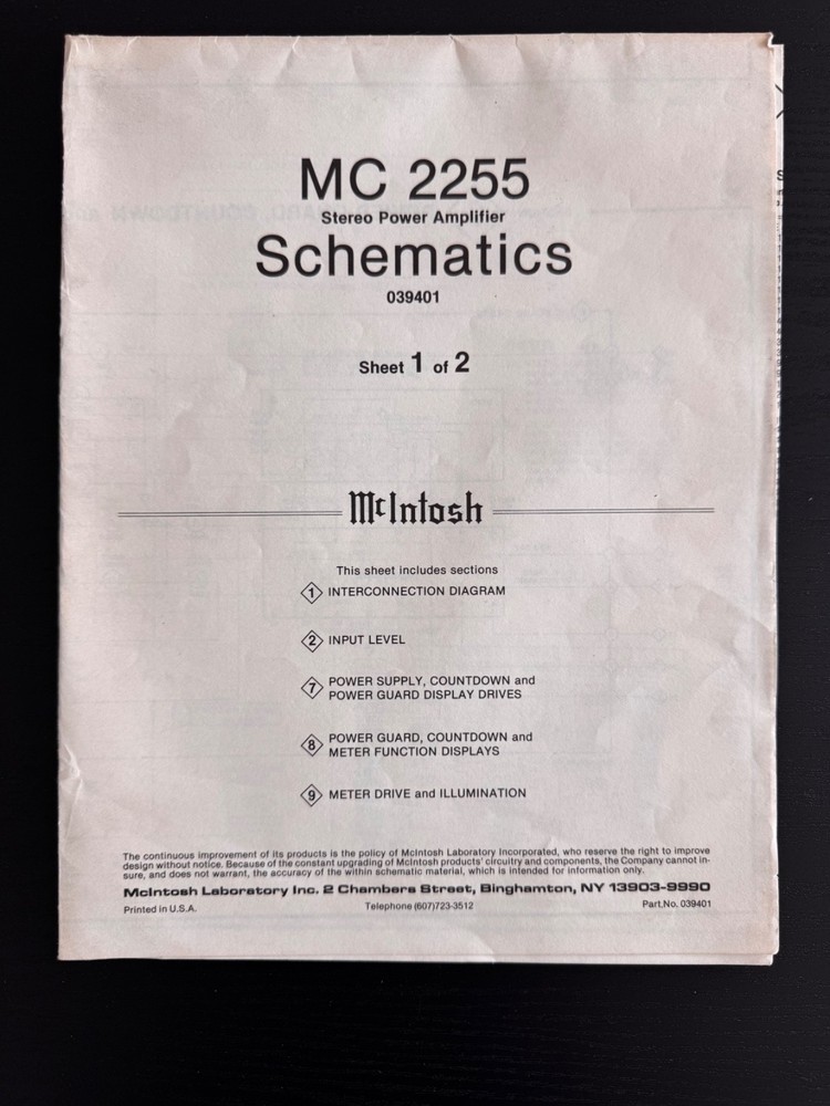 MCINTOSH 15 VARIOUS RECEIVERS MANUALS