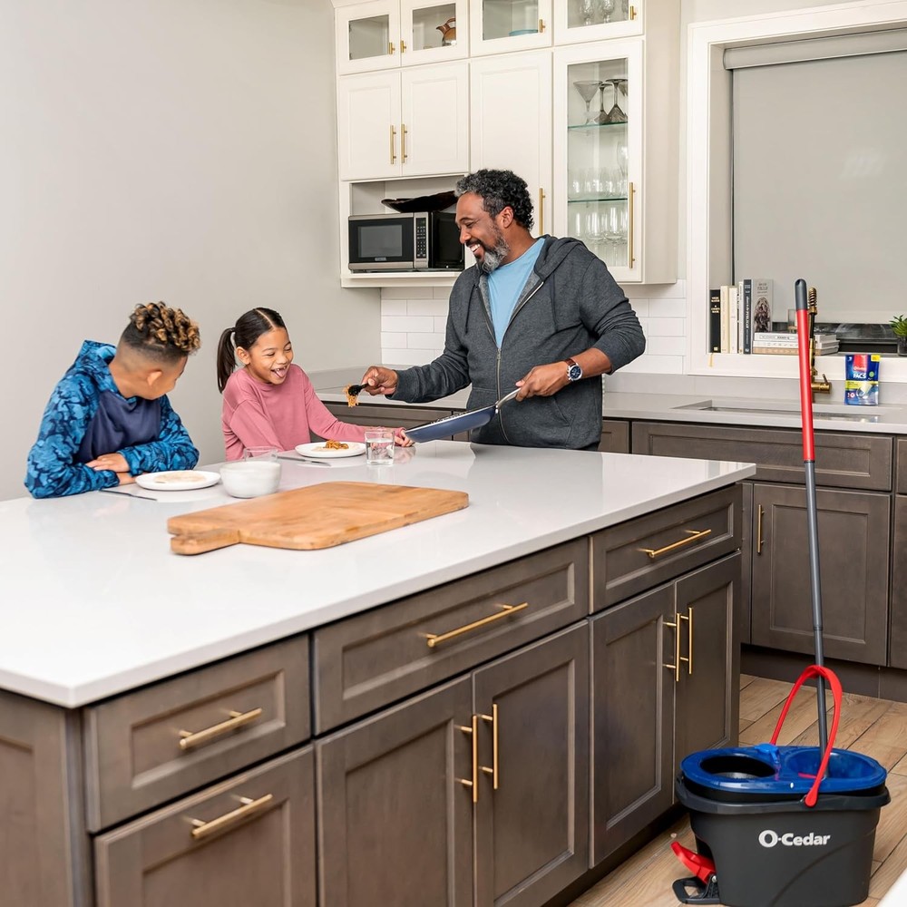 Spin Mop Bucket System Water Powered Cleaning Mop Set