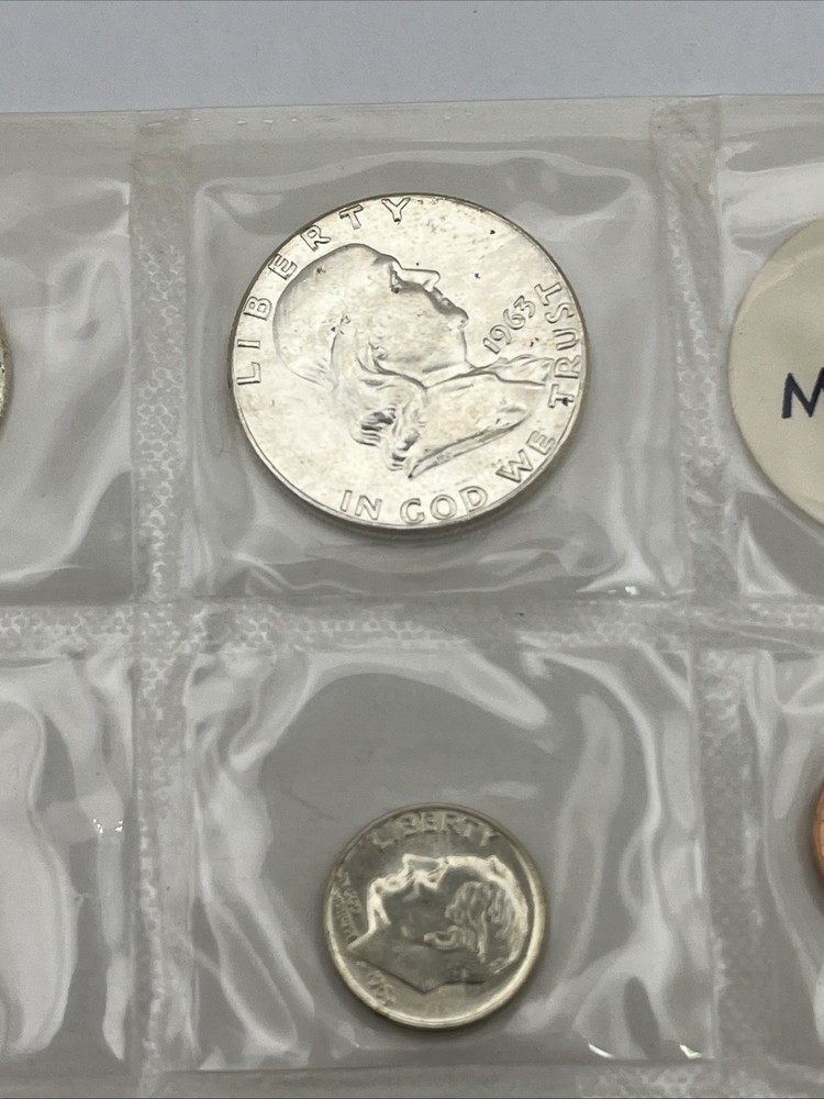 1963 US Silver Mint Sets Both P &D With Envelope