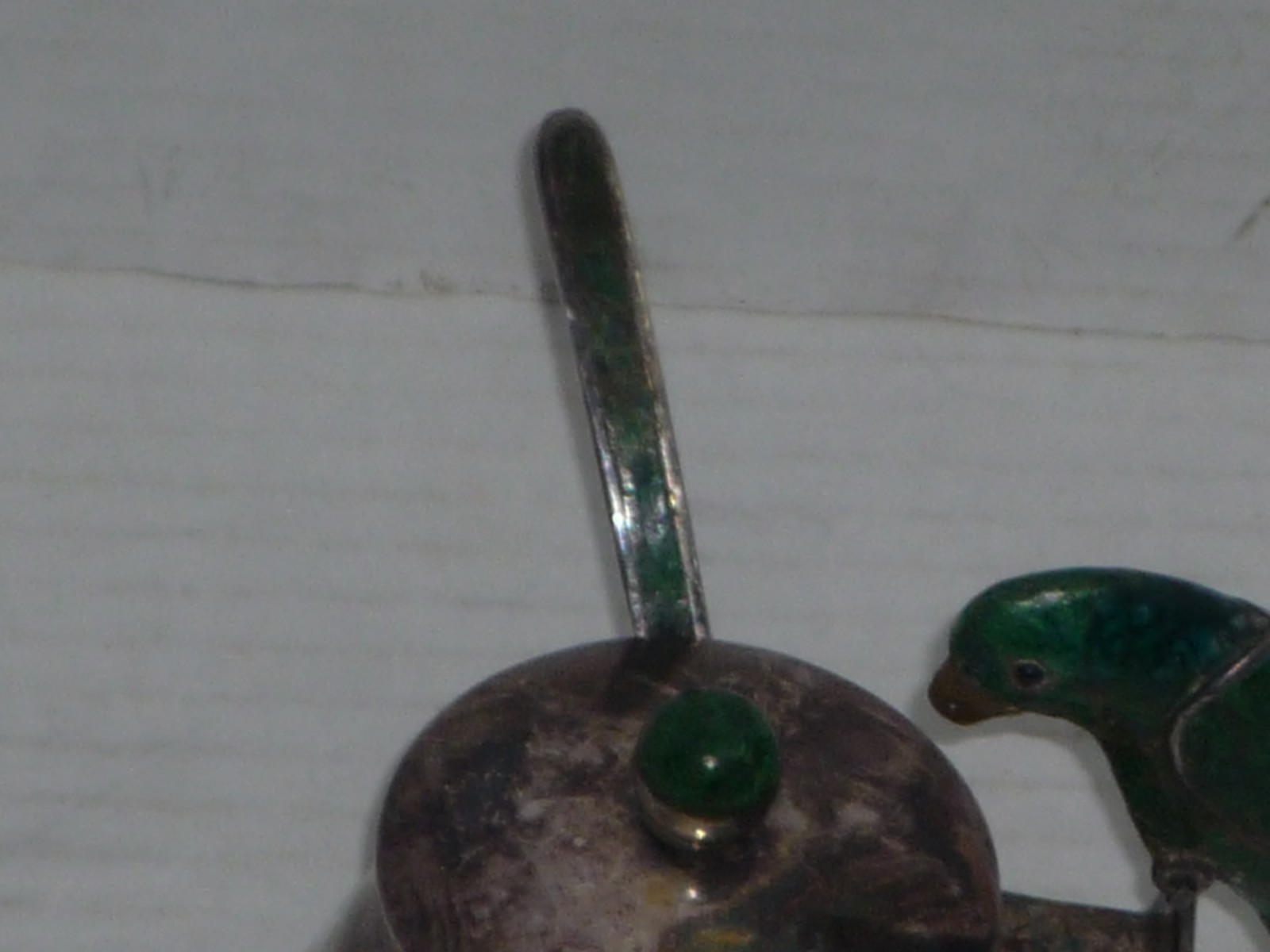 VINTAGE TAXCO LOS CASTILLO HAMMERED SILVERPLATE PARROT HONEY JAM JAR SUGAR BOWL?