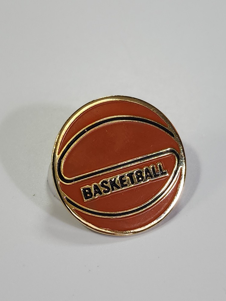 Orange Basketball Lapel Pin