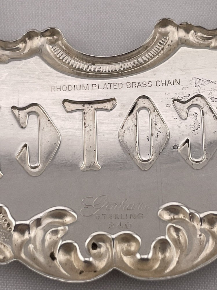 Scotch Sterling Silver Decanter Label