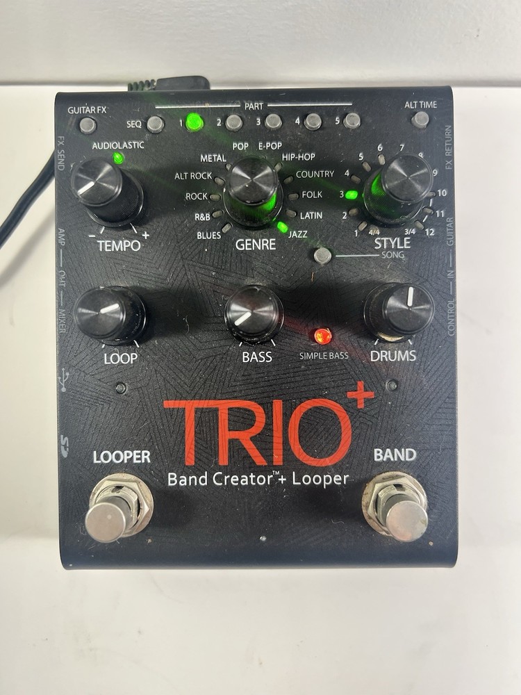 Digitech Trio Plus + Band Creator & Looper Pedal Tested Works!