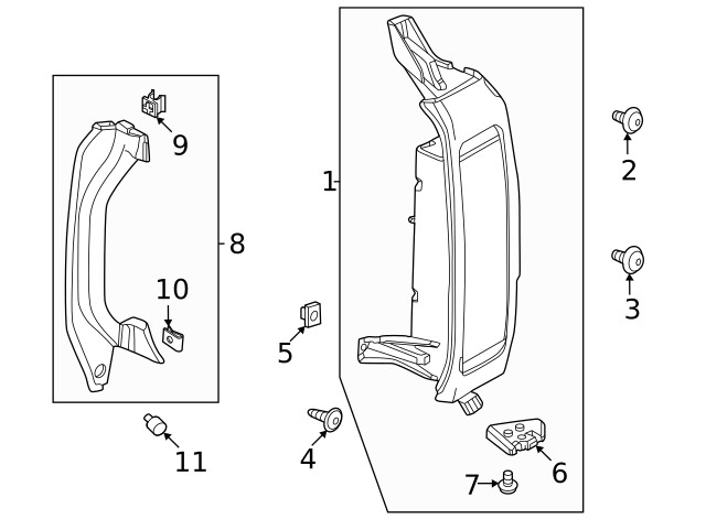 Genuine GM Tail Light Bracket 85133592