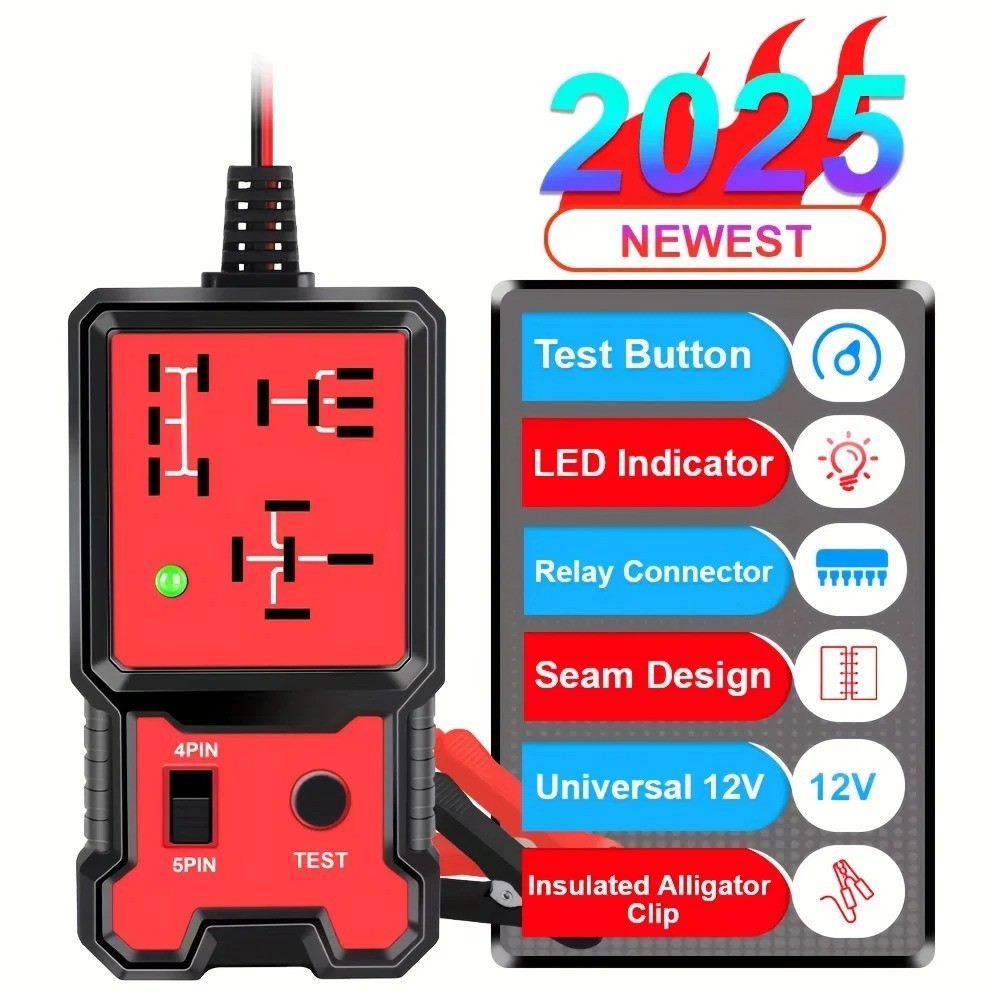 LED Indicator Light Car Battery Checker Electronic Test Car Relay Tester 12V