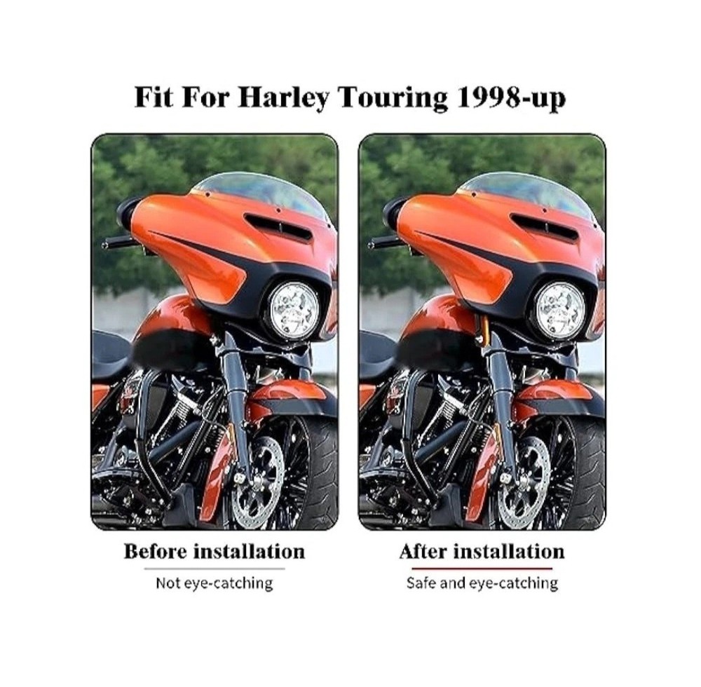 For Motorcycle Fork Mounted LED Lights, 1998,2025 Models, Dual Function Running