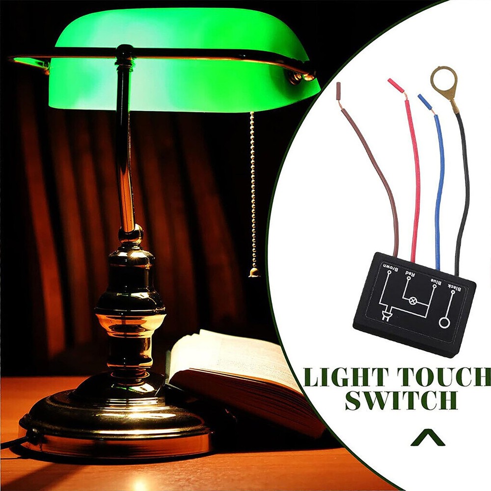 2Pcs Table Light Parts Dimmer 3 Way Touch Control Sensor Bulb Lamp Switch