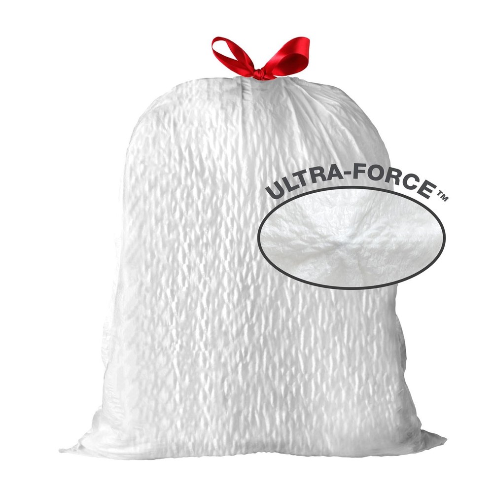 Amazon Basics Ultra-Force Tall Kitchen Drawstring Trash Bags, Lavender Scented
