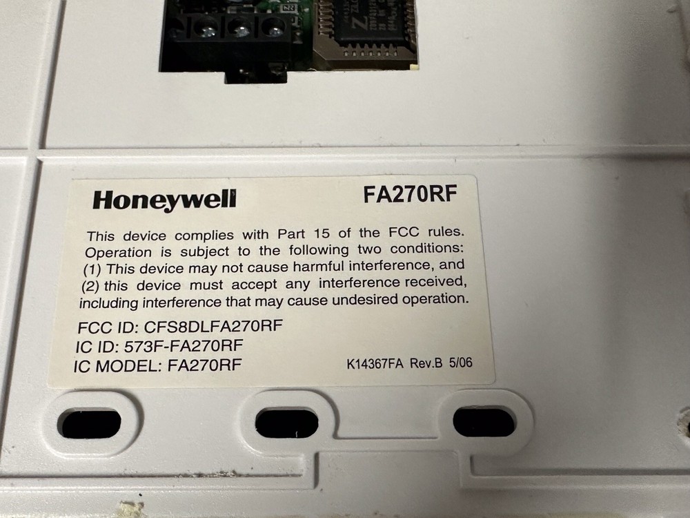 Honeywell FA270RF Keypad Remove From Working Security System UNTESTED!