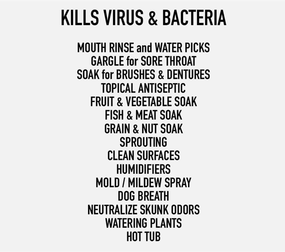Gallon 12% FOOD GRADE HYDROGEN PEROXIDE makes 4 Gallons 3%
