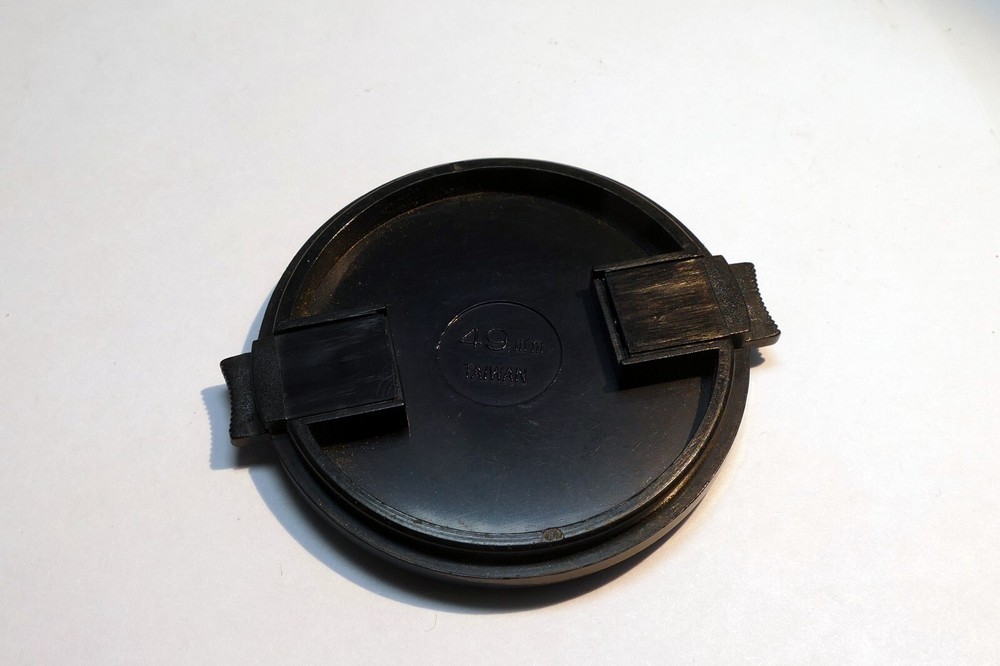 Front 49mm Lens cap snap on type made in Taiwan
