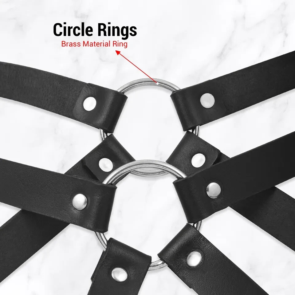 Adjustable Soft Leather Chest Strap for Men | Comfortable Body Harness Accessory