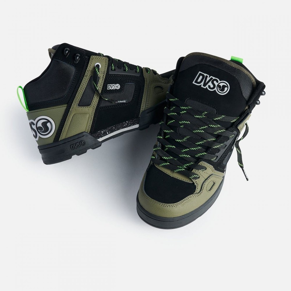 DVS Men's Comanche Boot OIive/Black/Lime - DV01327301, Olive/Black/Lime