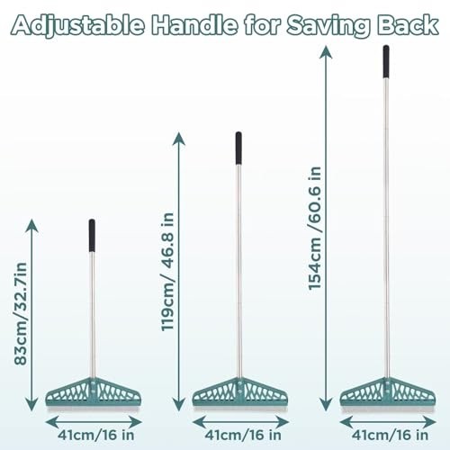 Artificial Turf Rake for Pet Hair & Debris, 61" Adjustable Handle, Durable & Lig