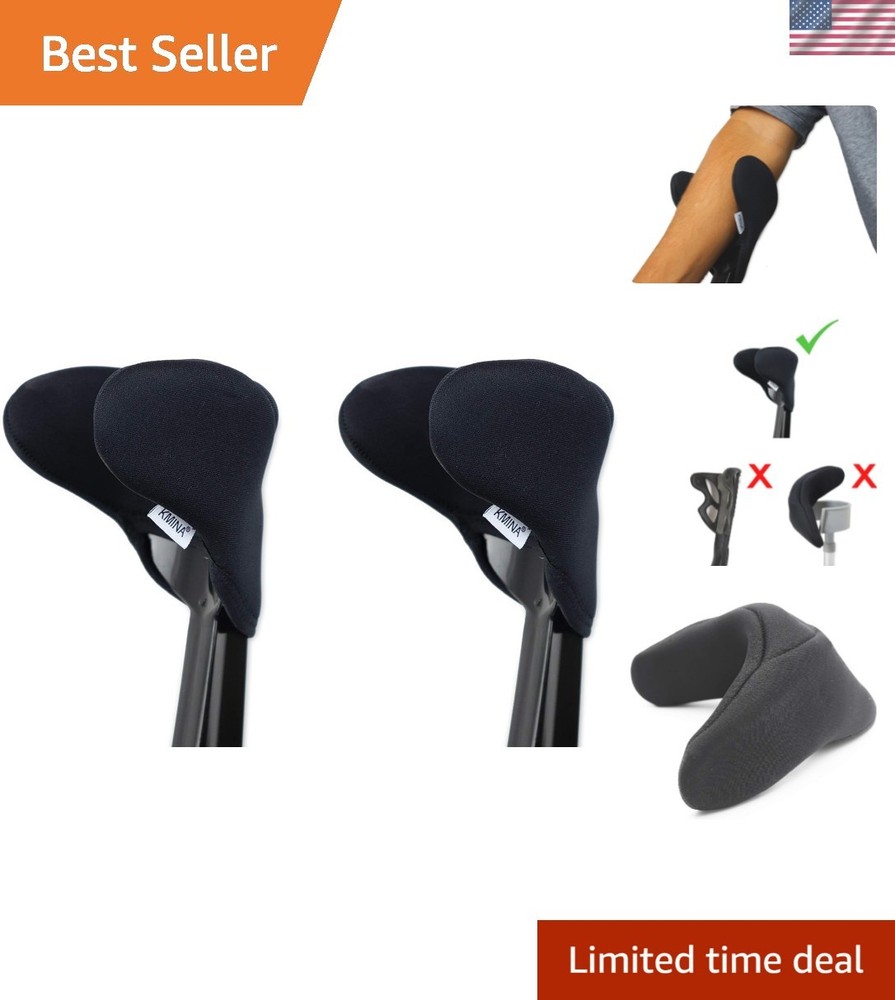 Forearm Crutch Pads x2 Units, Open Cuff, Soft Padding, Forearm Crutches Acces...