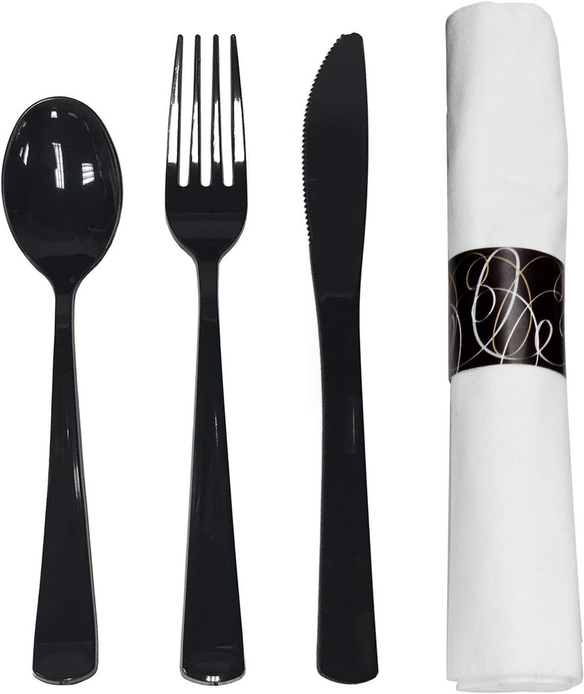 Party entials Pre Rolled Sierware Set Disposable Party Supplies,