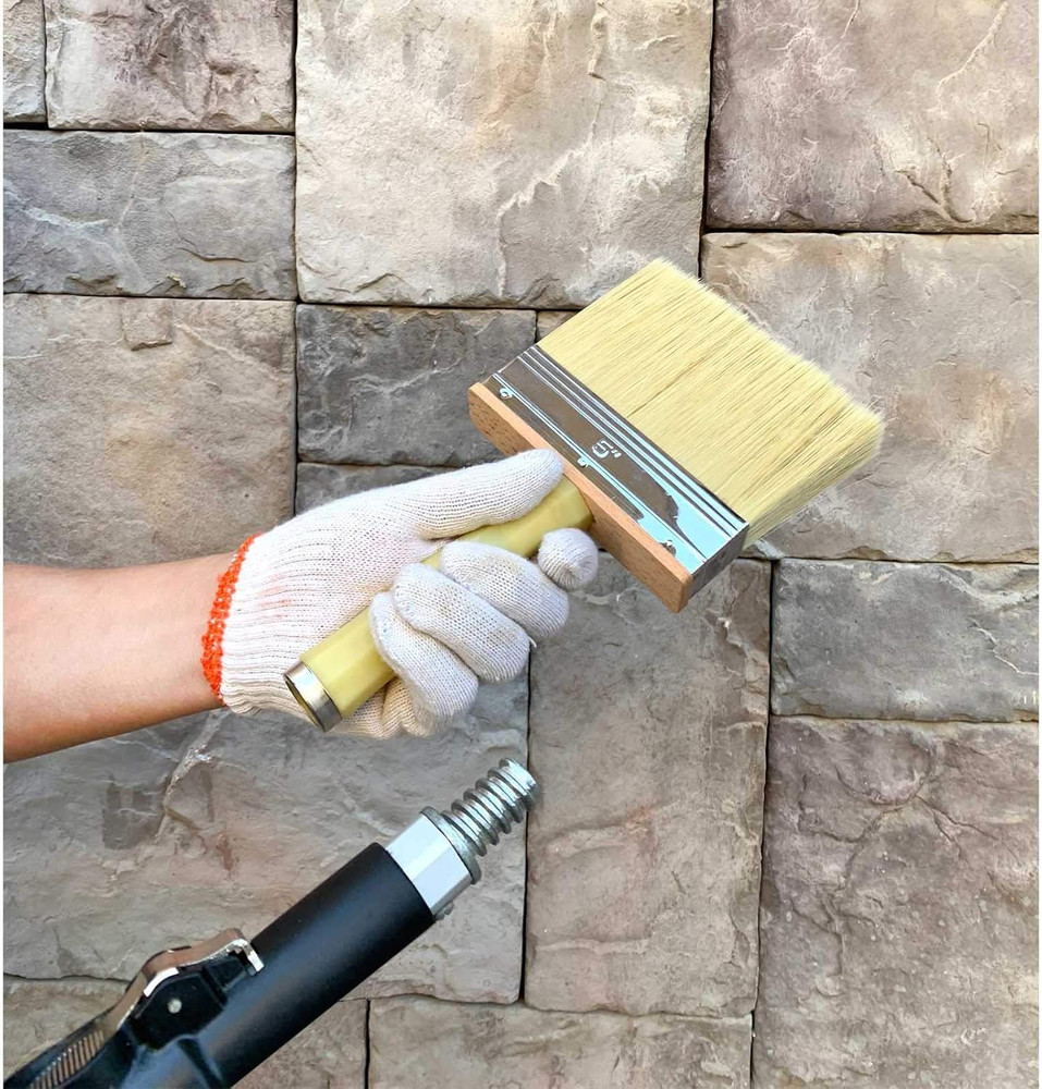 Deck Brush for Applying Stain, 5-inch Paint Brush, Medium Size for Quick Deck...