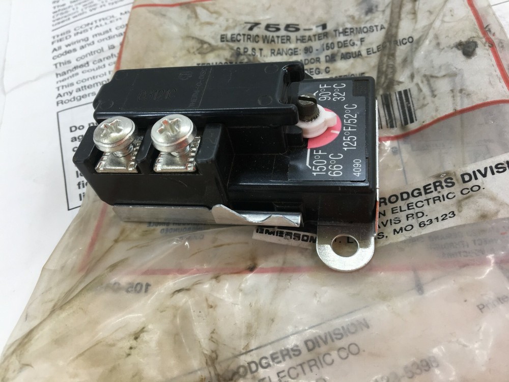 White Rodgers Electric Water Heater Control 755-1 90-150 Degrees F