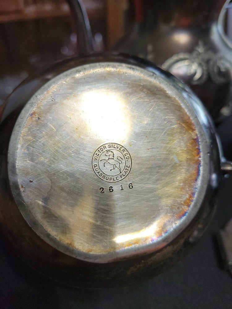 Vintage Victor Silver Co. Tea Set (as is)