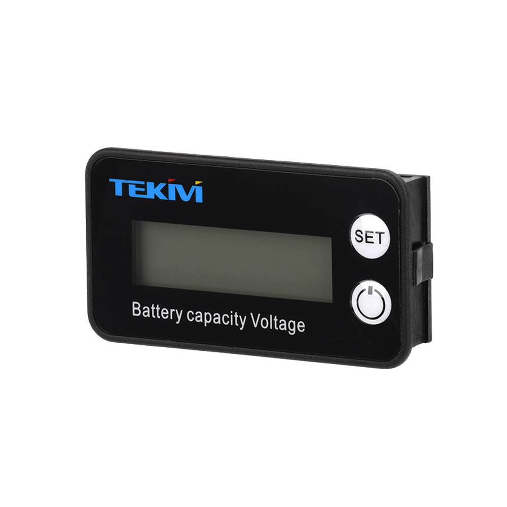 6136B High Precision LCD Battery Voltmeter Indicator Low Voltage Alarm Setting