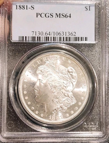 1881 S Morgan Silver Dollar PCGS MS-64