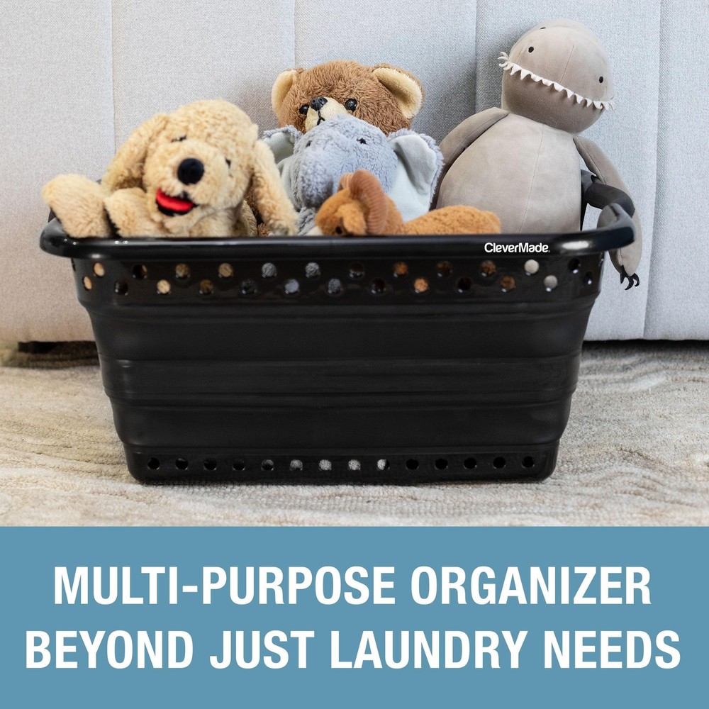 Collapsible Laundry Baskets - 39L Foldable Large Collapsible Laundry Basket w...