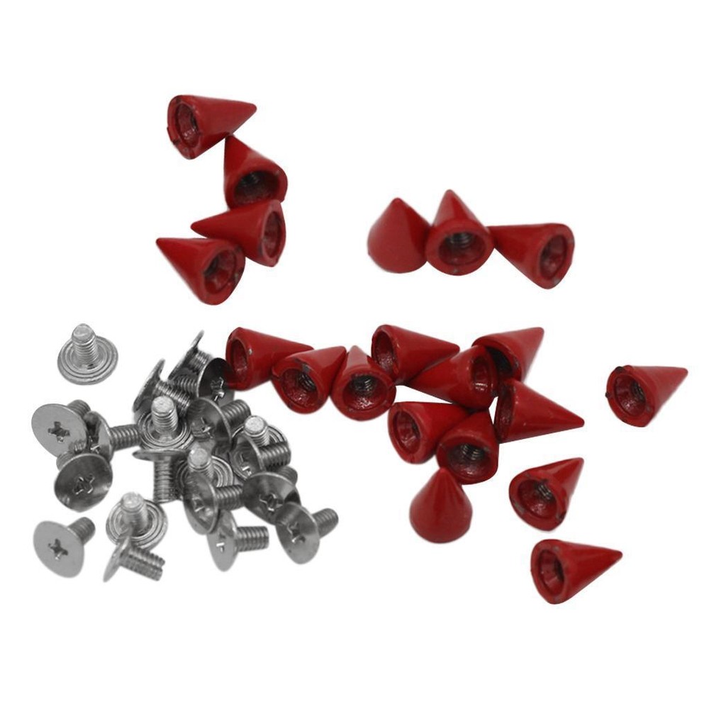 20 Sets Cone Spikes Studs DIY Craft Cool Rivets Punk 7 X