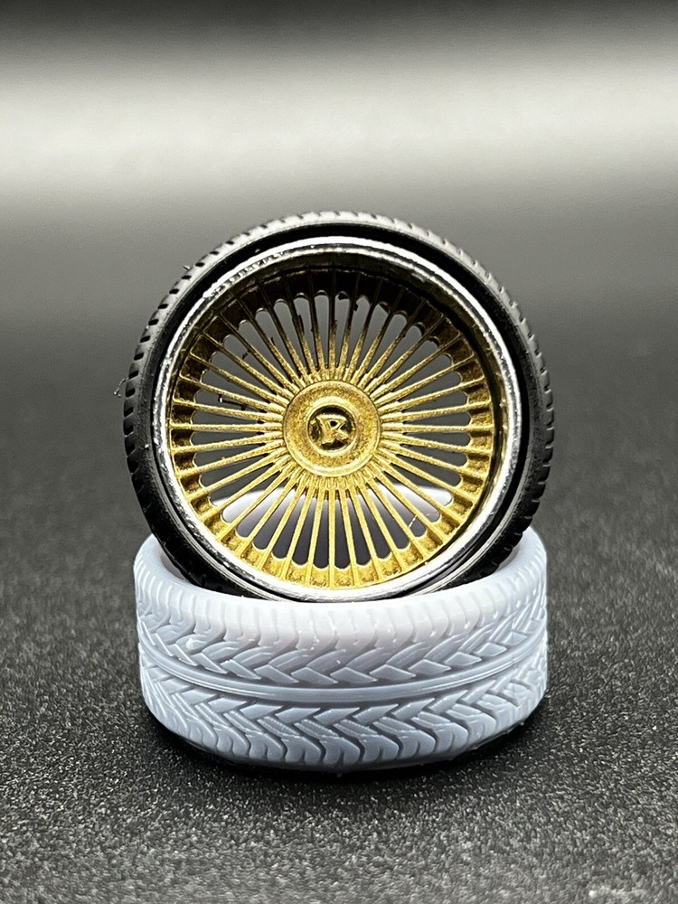 1/24 Scale Resin 25” “Rucci” Style Wheel Set For Scale Modeling