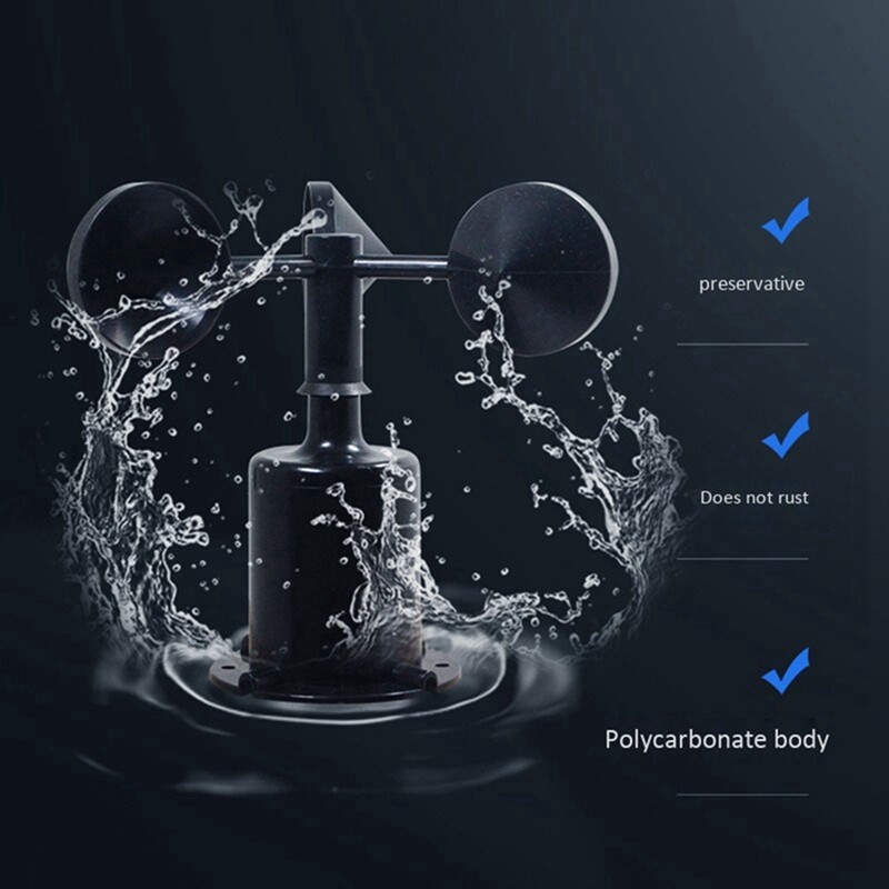 2x 0-70M / S Wind Speed Sensor Environment Output Pulse Type Three1975-