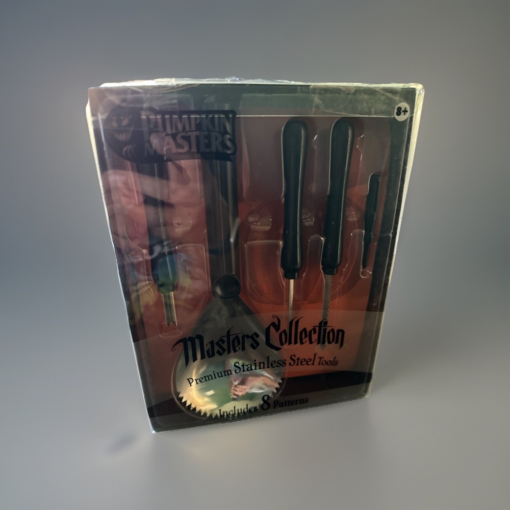 Pumpkin Masters Carving Kit~Masters Collection 5 Tools, 8 Patterns New in Box