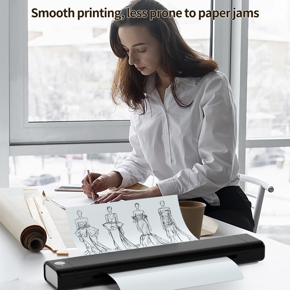 Thermal Printer Paper 8.5 X 11, 100 Sheets Folding 100 Sheets, white
