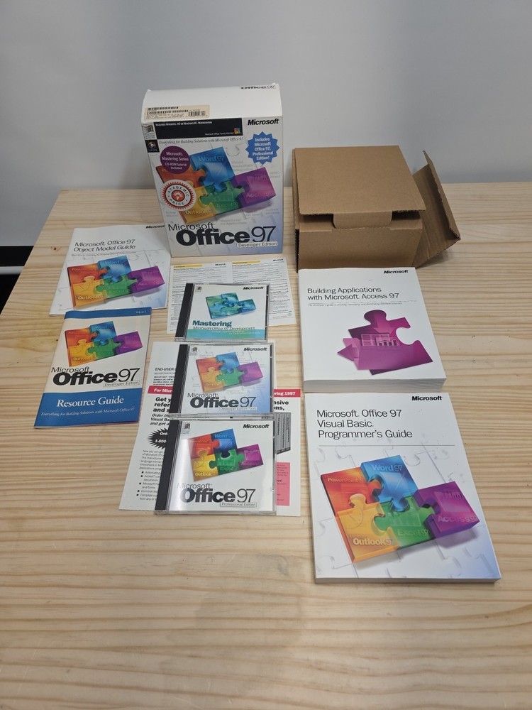 Microsoft Office 97 Developer & Professional Edition CD-ROMs Open Box Free Shipp