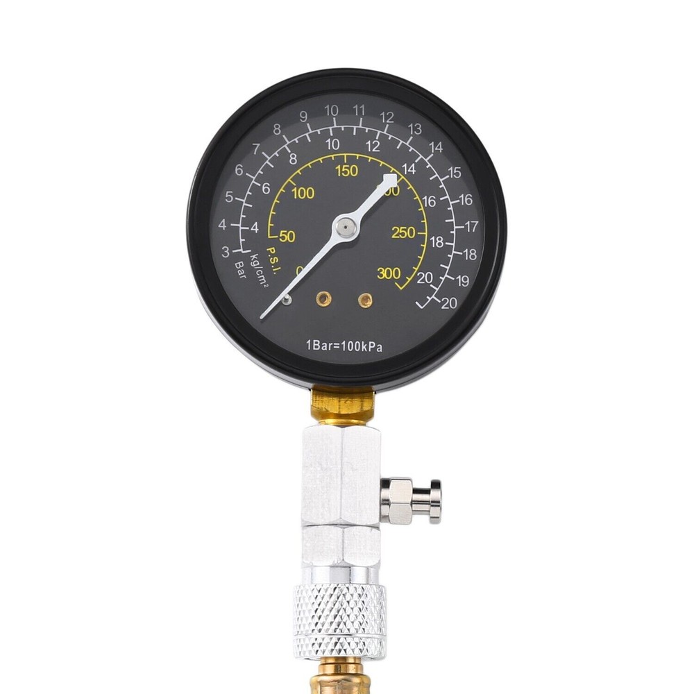 Engine Cylinder Compression Pressure Tester Testing Gauge Gas Check Tool Kit Car