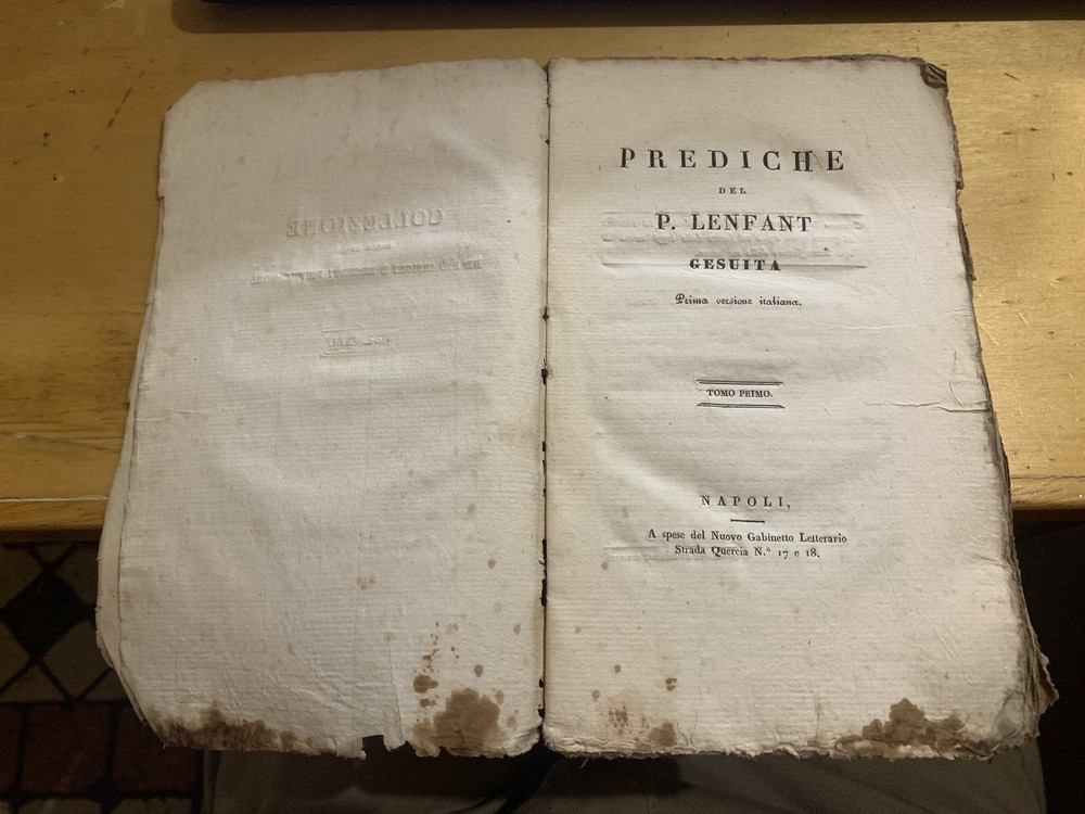 PREDICHES P. LENFANT JESUIT VOLUME FIRST NAPLES 1831