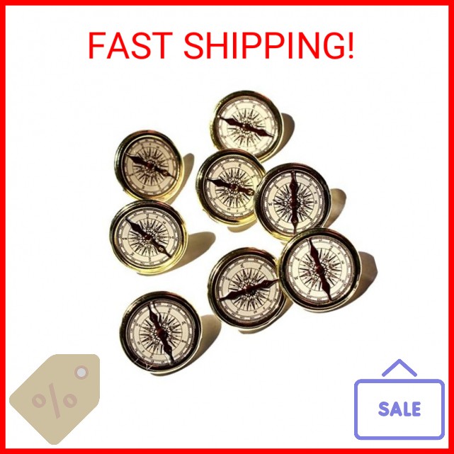 Eyelet Outlet Shape Brads 12/Pkg-Compass