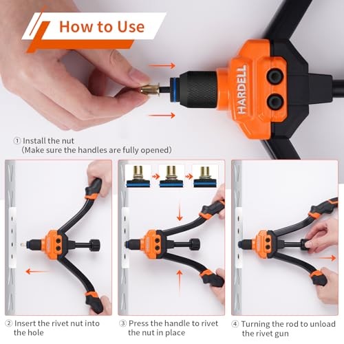 Rivet Nut Tool, 14" Rivnut Tool with 100 Pcs Rivet Upgraded 14" Rivnut Tool