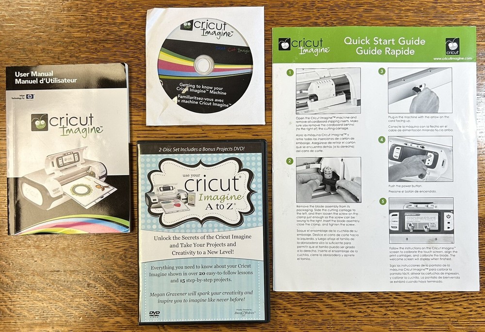 Cricut Imagine User Manual, Quick Start Guide, DVD