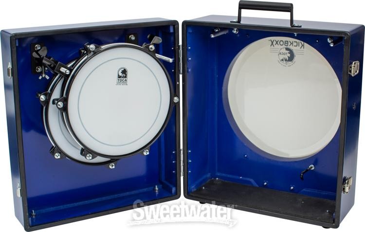 Toca Percussion KickBoxx Pro Suitcase Drum Set - Cobalt Blue