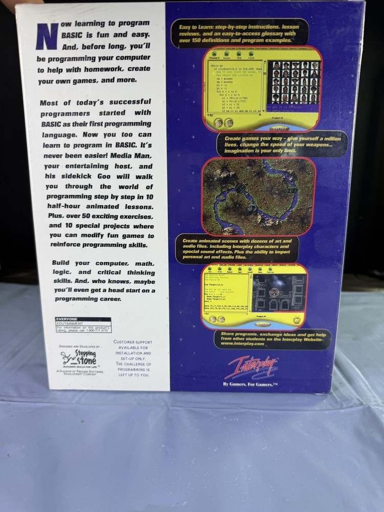 Interplay’s Learn to Program Basic Edition Vintage Windows New Sealed 1998