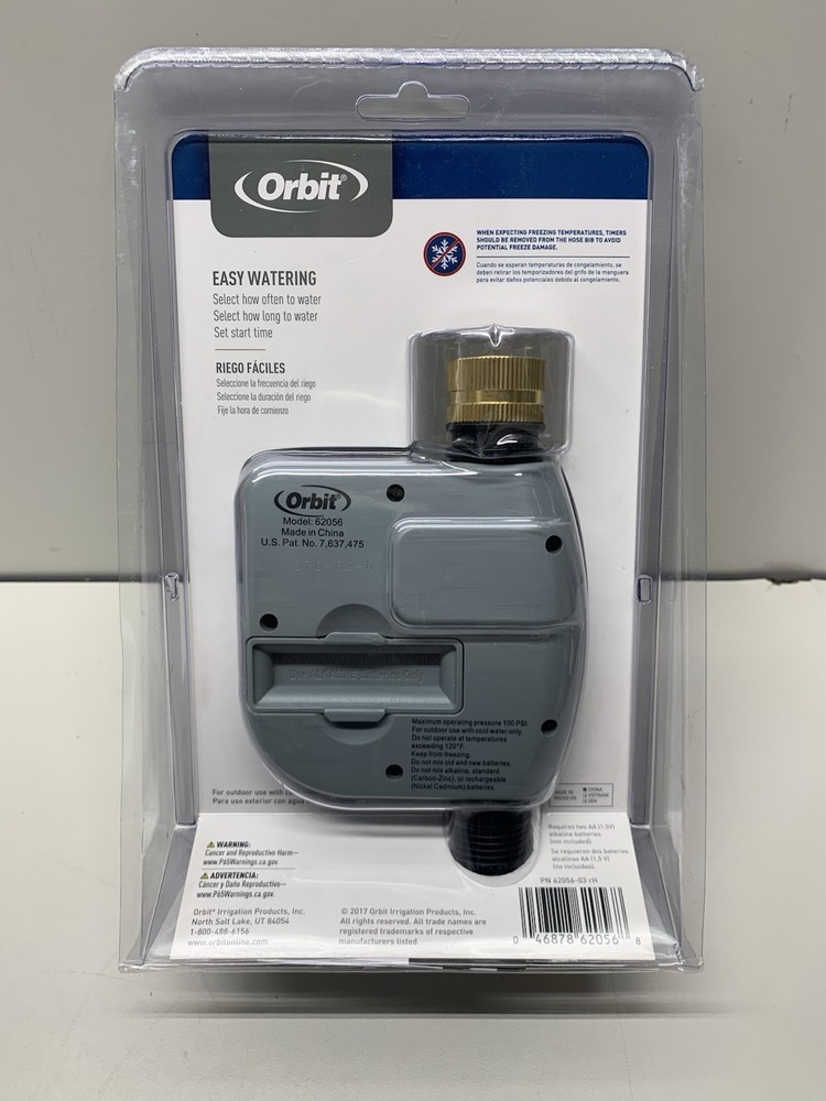 Orbit 62056 Single Dial 1 Port Digital Hose Faucet Programmable Timer