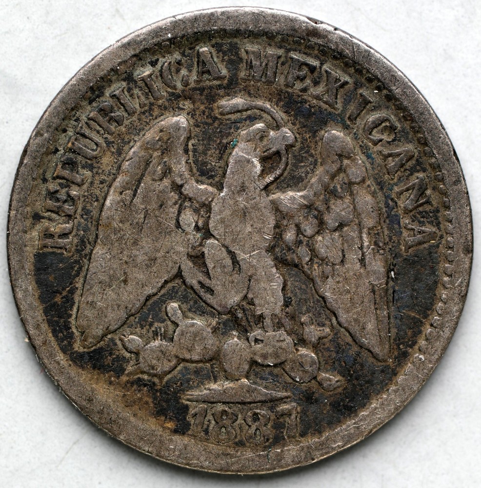 1887-Zs Mexico 5 Centavos