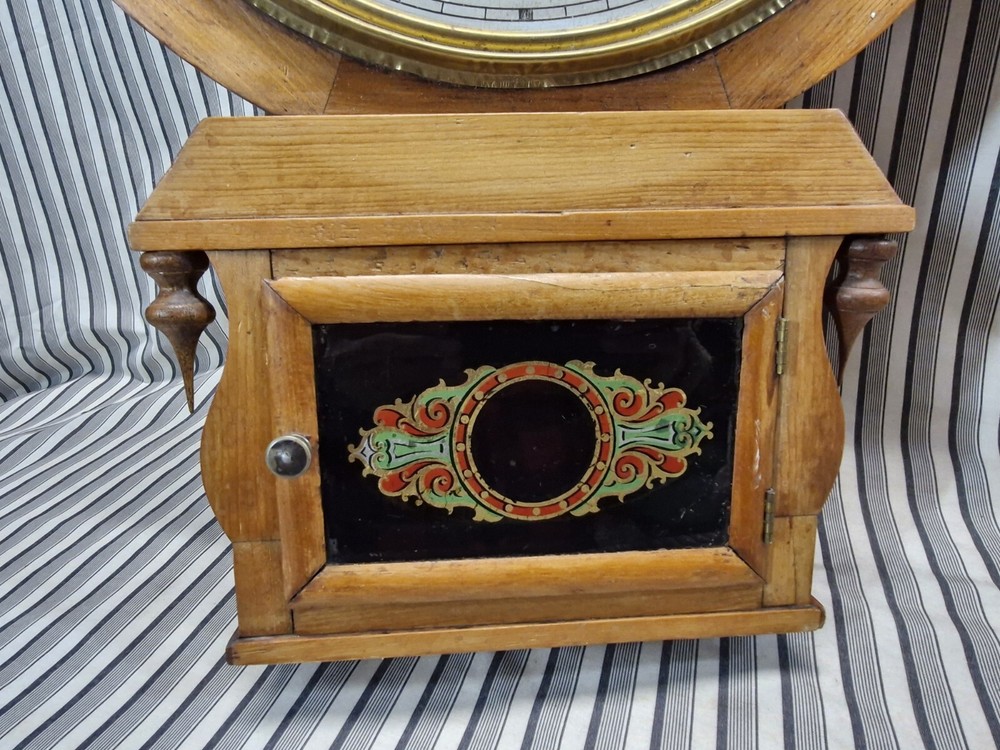 Antique Drop Dial Wood Wall Clock