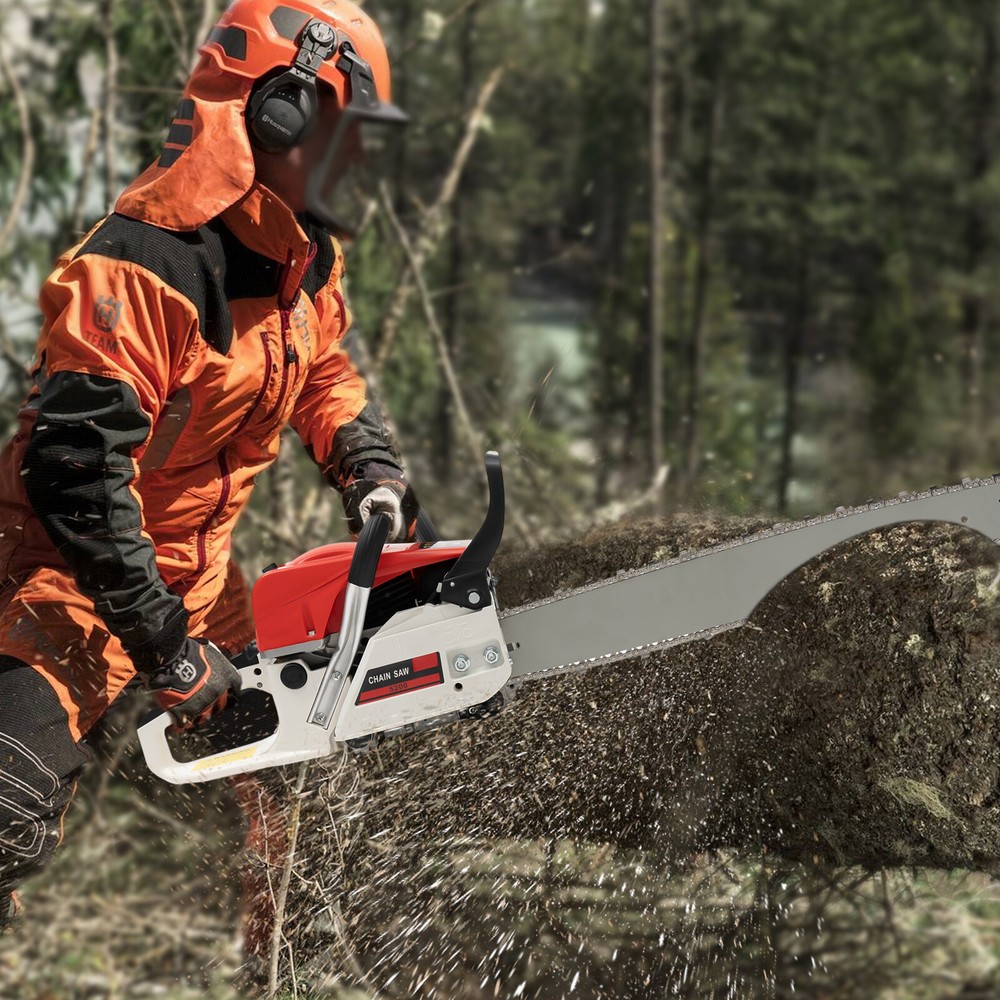 Pro 22" Bar 52cc 2 Stroke Gas Powered Chainsaw Engine Cutting Handheld
