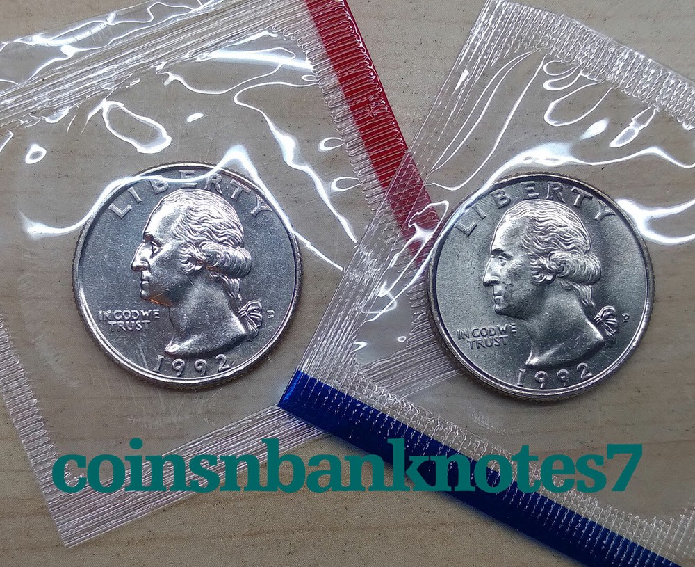 1991-D & P Washington Quarter BU Set