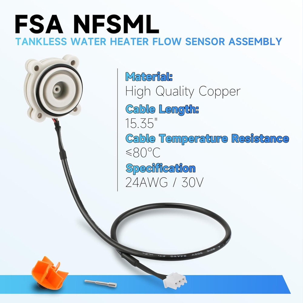 FSA NFSML Flow Sensor Assembly for Ecosmart Eco 8 & 11 Electric Tankless Water H