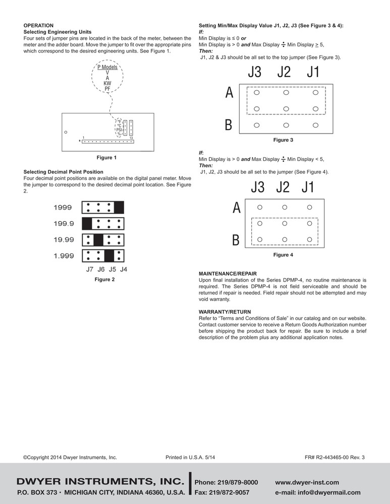 Dwyer DPMP-403 Digital Panel Meter