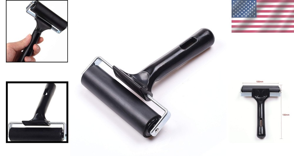 Versatile 4-Inch Rubber Brayer Roller for Printmaking & Scrapbooking Projects