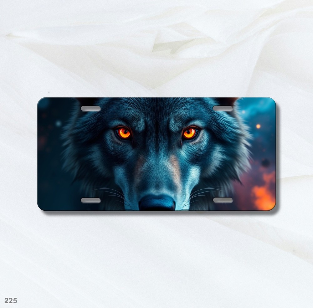 Unique Wolf License Plate Personalized Front Bumper Plate Holiday Gift