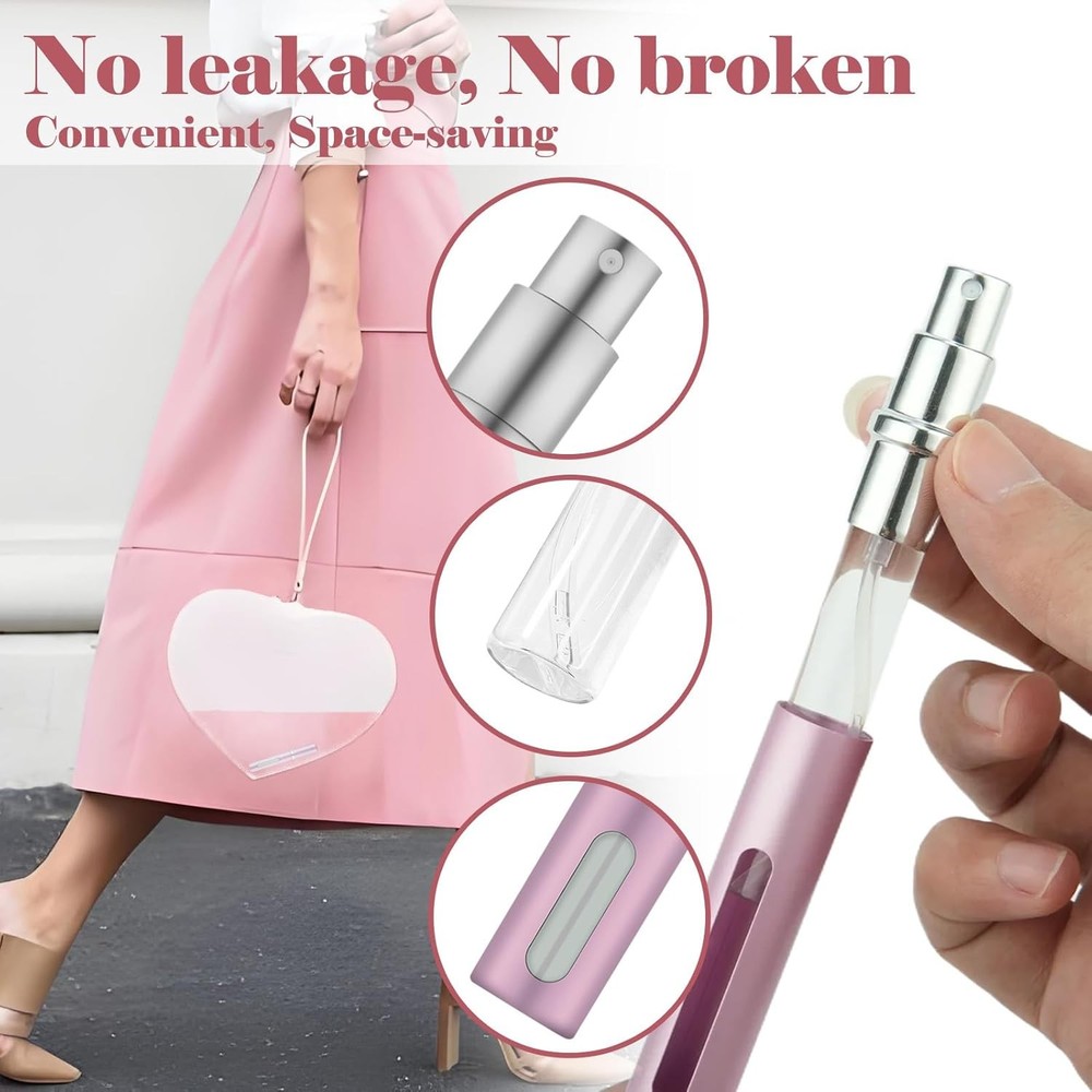 4pcs Mini Perfume Travel Bottle, Atomiser Refillable, 5ML Spray...