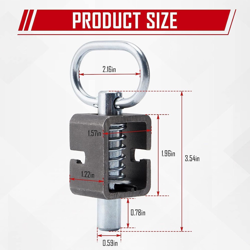 2PCS Universal Spring Car Trailer Gate Loaded Weld-On Spring Latch Lock Assembly